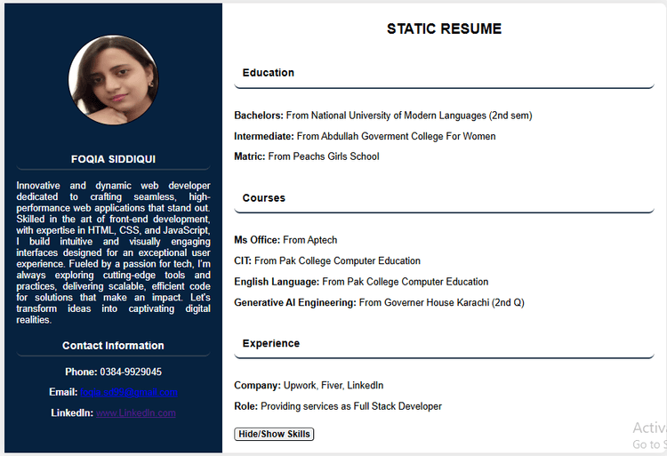 Build Resume